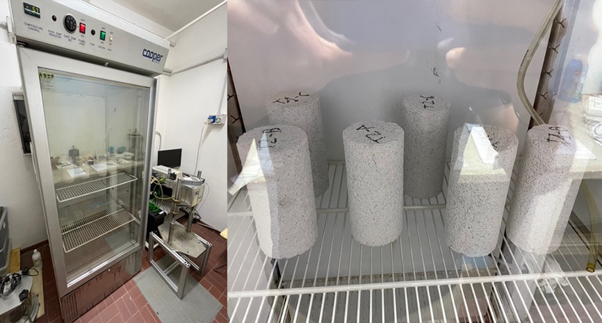 Figura 5 - Cella frigorifera e provini
